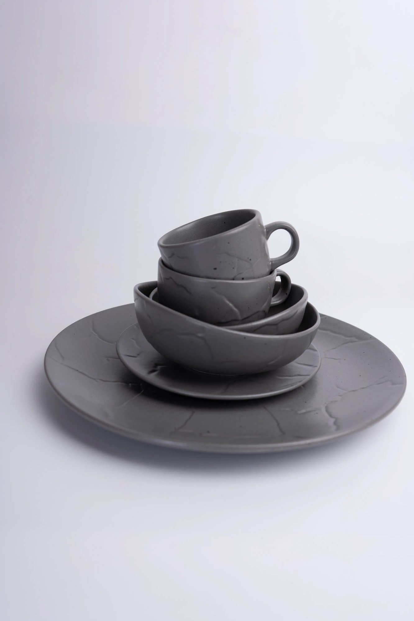 White tableware collection with food styling