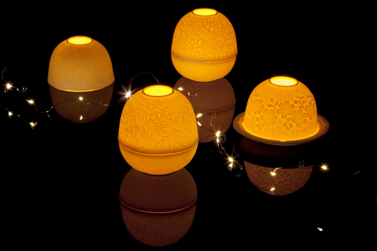 Lithophane candle holders